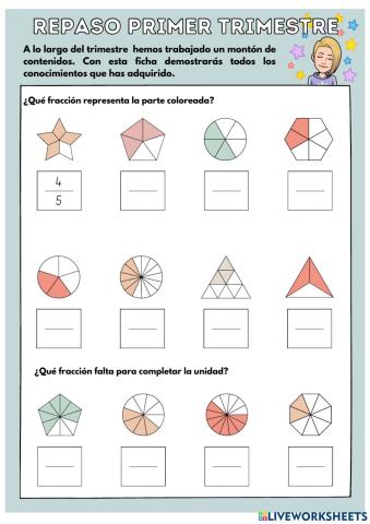 Repaso matemáticas primer trimestre