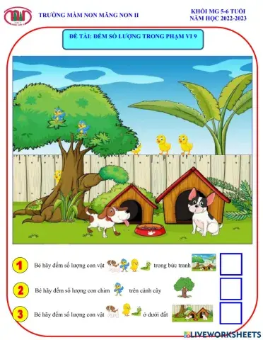 Đếm số lượng trong phạm vi 9