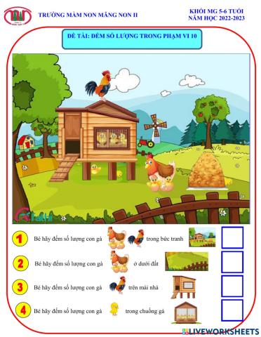 Đếm số lượng trong phạm vi 10