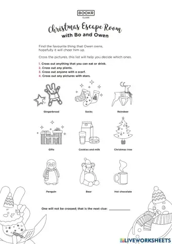 Book R Class Christmas Escape Room puzzle 7!