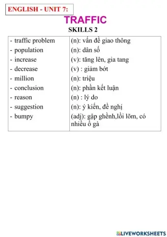 English 7- unit 7- skills 2