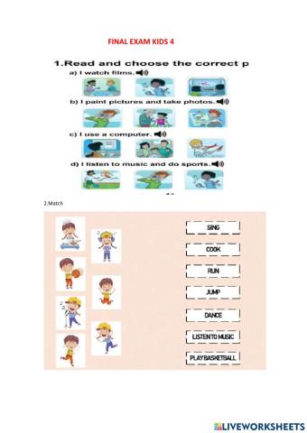 Final exam kids 4