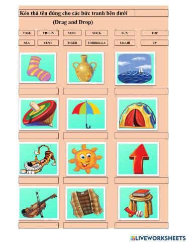 Drag and drop Letter S T U V