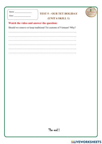 Our tet holiday-speaking