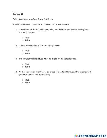 IE2, Unit 2, Listening, Exercise 10