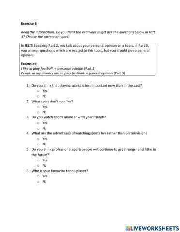 IE2, Unit 2, Speaking, Exercise 3