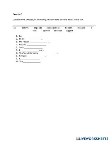 IE2, Unit 2, Speaking, Exercise 5