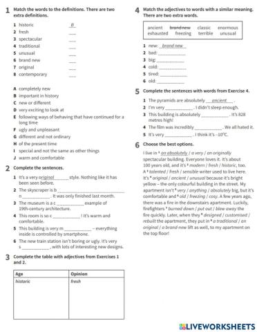 Prepare 5 unit 8 vocabulary