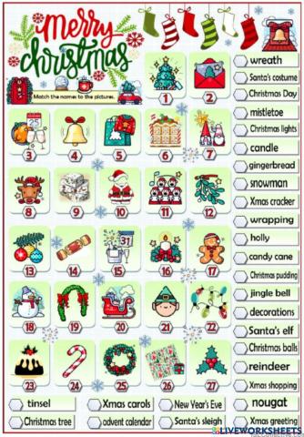 Christmas vocabulary