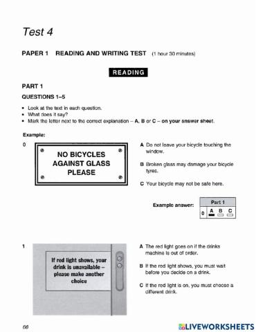 Reading test