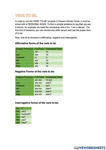 Verb To be, there is-there are, articles and quantifiers