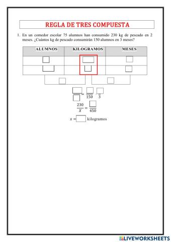 Regla de tres compuesta