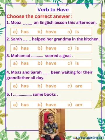 Grammar ( Has - Have )