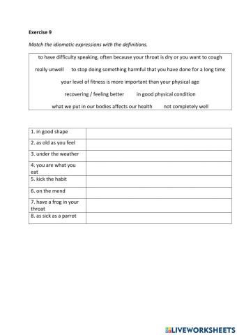 IE3, Unit 2, Speaking, Exercise 9