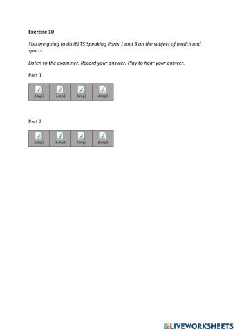 IE3, Unit 2, Speaking, Exercise 10