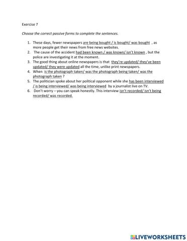 IE2, Unit 3, Vocabulary and Grammar, Exercise 7