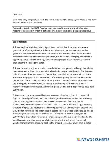 IE2, Unit 3, Reading, Exercise 2