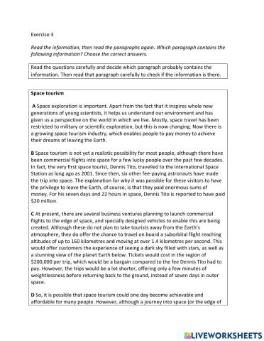 IE2, Unit 3, Reading, Exercise 3