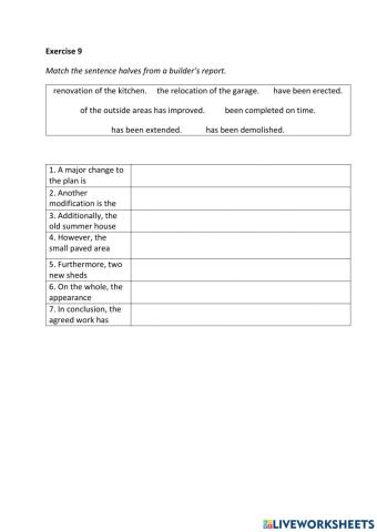 IE3, Unit 3, Grammar and Vocabulary, Exercise 9