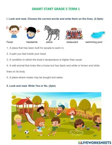 Smart start 5 term 1 test 3