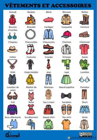 Vêtements et accessoires