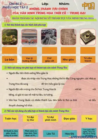 PHT Chủ đề 3-Trung Hoa thời cổ - trung đại