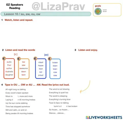 EZ reading lesson 10