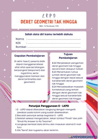 Deret Geometri Tak Hingga