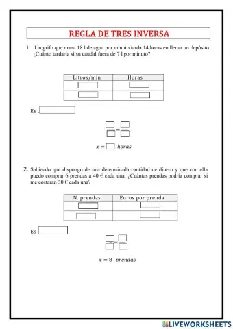 Regla de tres inversa