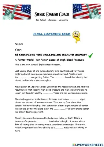 Final listening exam