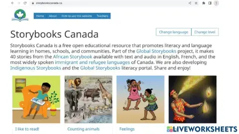 StoryBooks Canada website