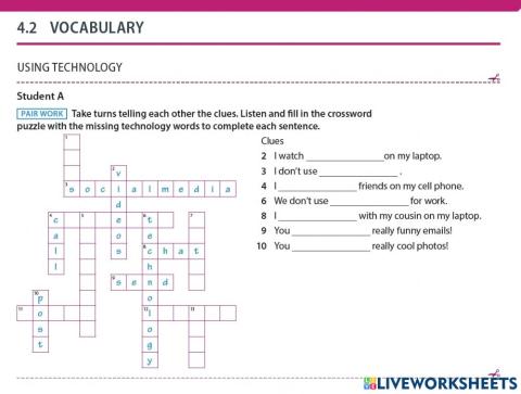 Crossword Using technology
