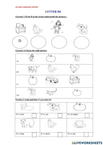 PBT Unit 2 Letter Dd Mrs.Thuy