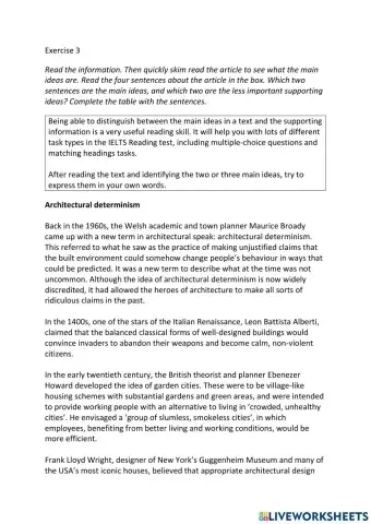 IE3, Unit 3, Reading, Exercise 3