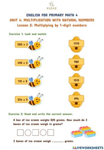EPM4-Unit 4-Lesson 2: Multiplying by a 1-digit number