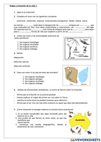 Origen y evolución de la vida 7