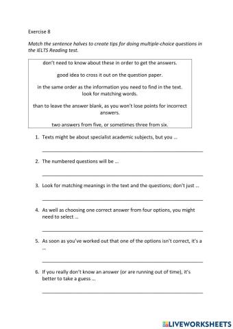 IE3, Unit 3, Reading, Exercise 8