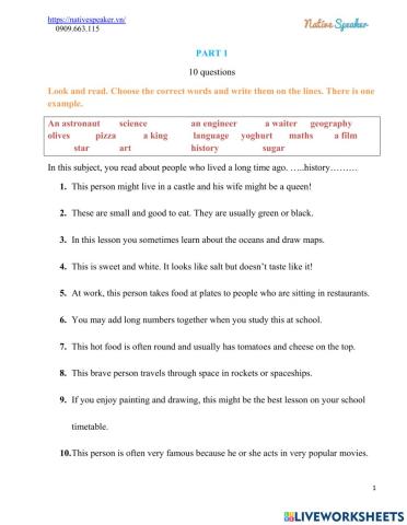 Reading and writing test 2 practice 3