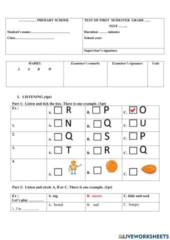 Test 2 term 1 smart start grade 2