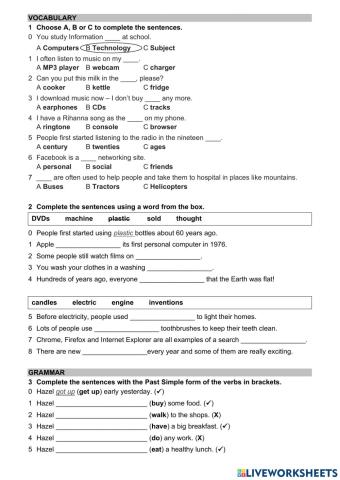 WW 1 Unit 7 language