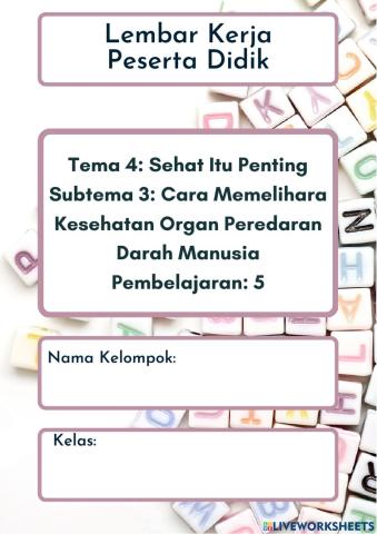 Lembar kerja peserta didik kelas 5 tema 4 subtema 3 pembelajaran 5