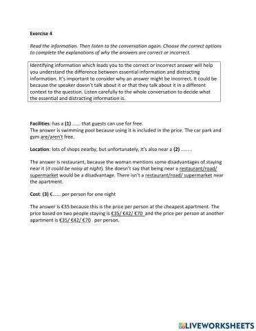 IE2, Unit 3, Listening, Exercise 4