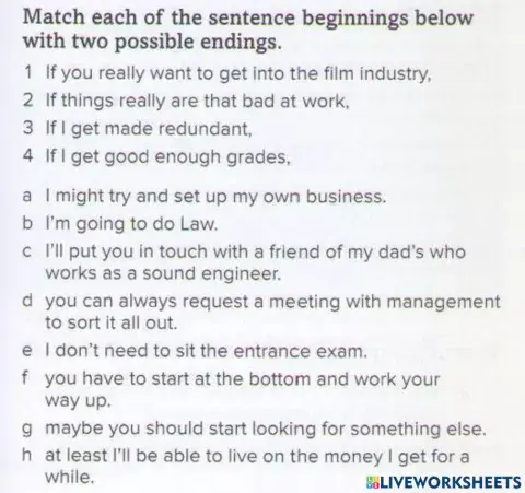 Zero and first conditionals