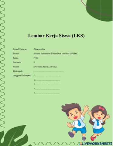 Sistem Persamaan Linear Dua Variabel