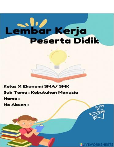 Lkpd materi kebutuhan manusia