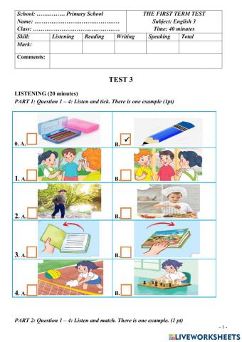 TEST TERM - Grade 3 No 3