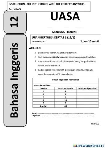 Uasa paper 1: part 4 to 5