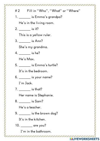 who what where practice -2