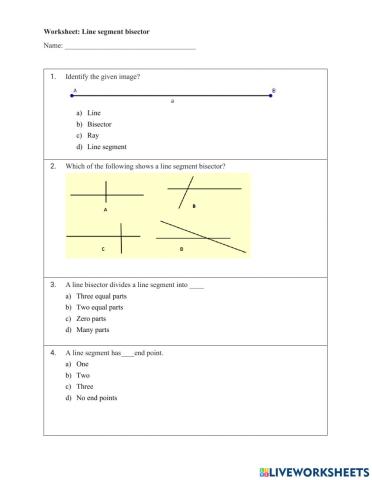 Line segment bisector