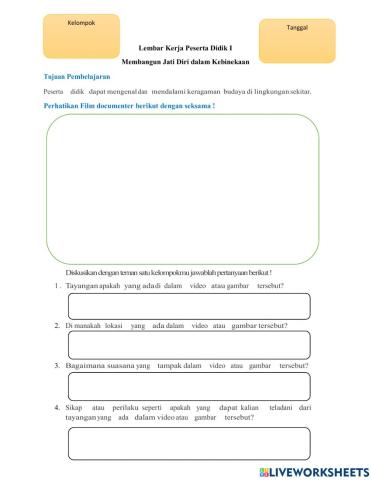 LKPD I Membangun Jati Diri dalam Kebinekaan